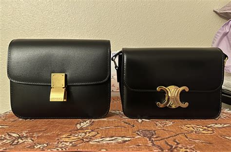 celine triomphe vs box bag|celine triomphe bag sizes.